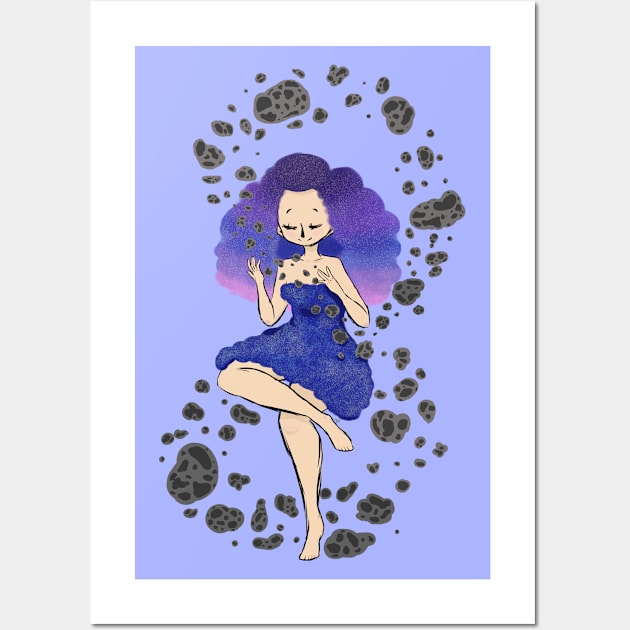 Asteroid Day Galaxy Gal by Yuuki G Wall Art by Yuuki G.